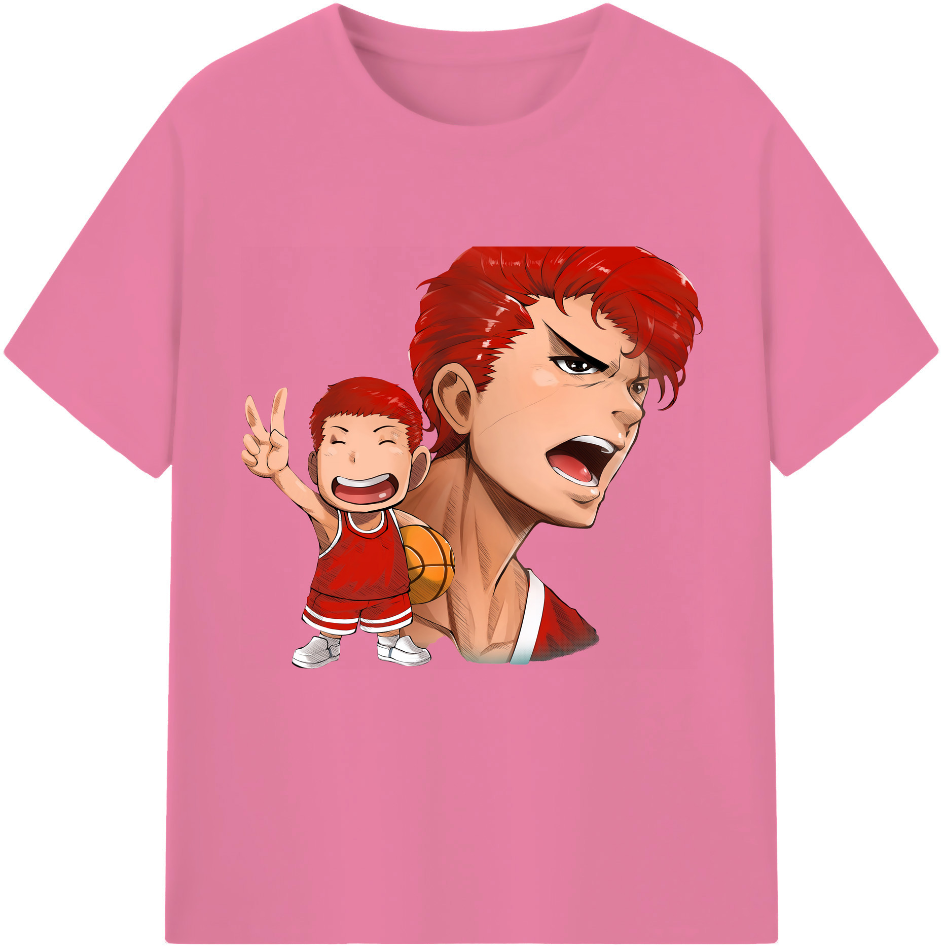SLAM DUNK／スラムダンク 綿100％半袖Tシャツ（フロントプリント）